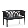 Banco Kartini Preto 2 Lugares 117 x 47 x 76