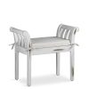 Banco Kipas Branco Com Almofada 65 x 37 x 65