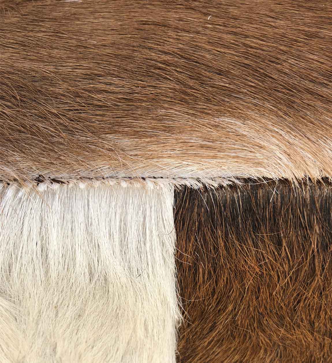 Banqueta de teca e couro 30 x 30 x 45 - Image 5