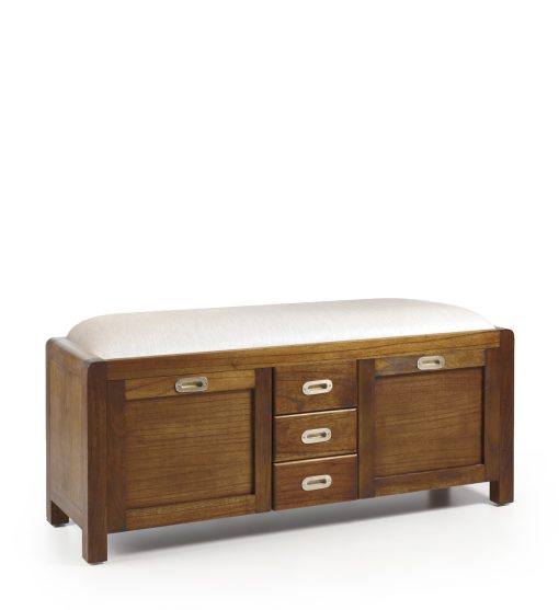 Banco Sapato Flash 3 Gavetas 2 Portas 125 x 38 x 50