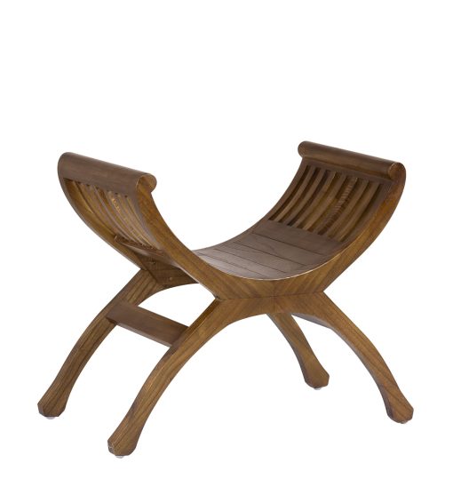 Banco yuyu de 1 lugar de madeira de mindi 62 x 35 x 60 - Image 5