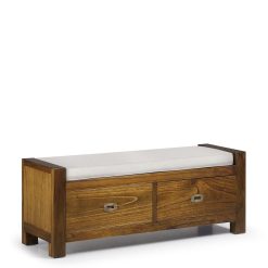 Banco de madeira de mindi 120 x 37 x 45