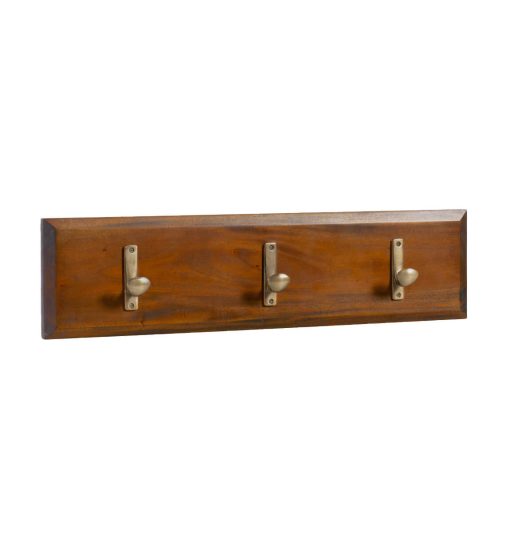 Cabide De Parede Flamingo Com 3 Cabides 60 x 15