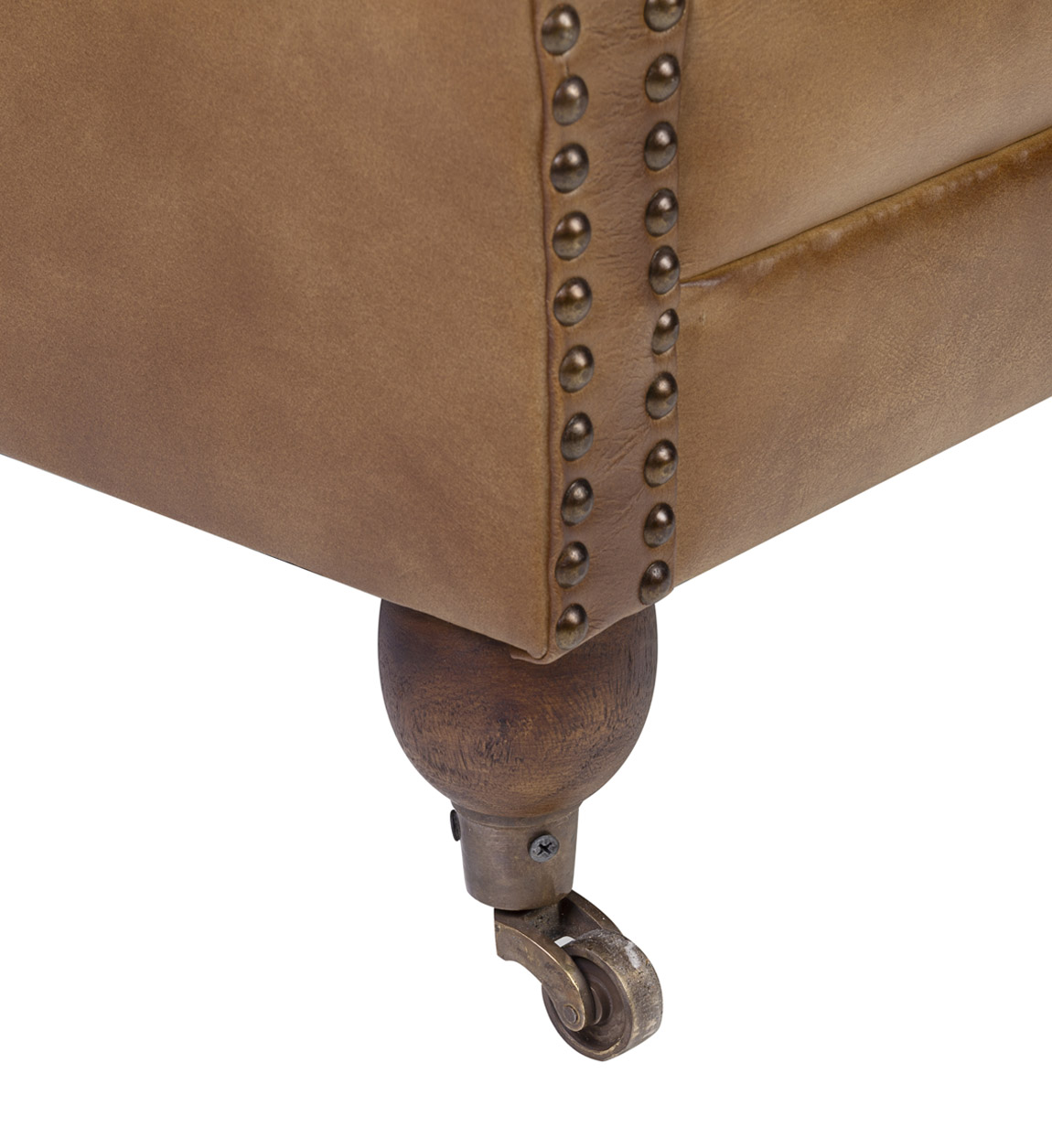 Poltrona de acácia e pele 65 x 72 x 80 - Image 2