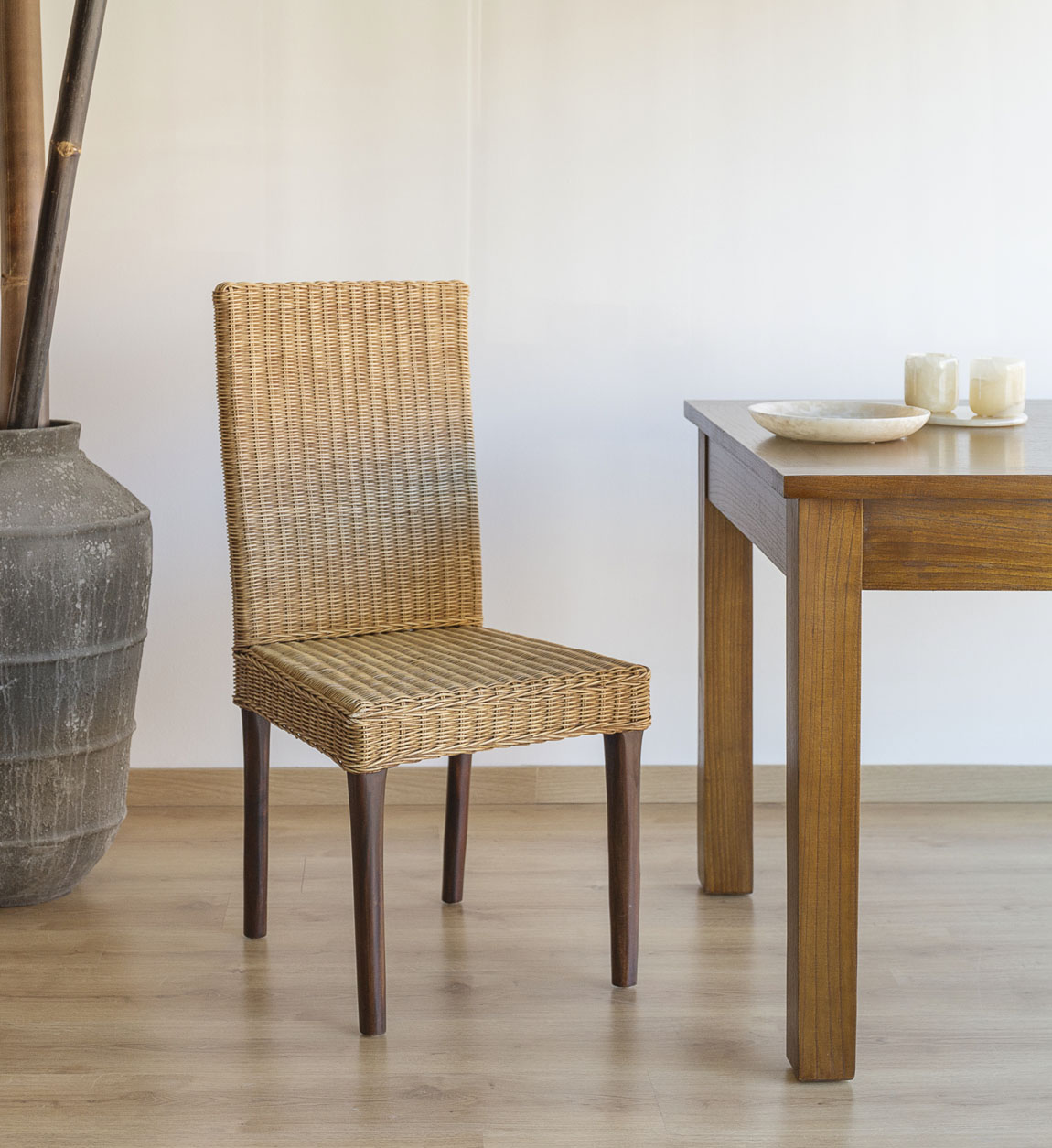 RATTAN - Cadeira de mogno e vime 45 x 47 x 100 - Image 3