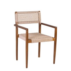 Cadeira Trançada Poltrona Teka 53 x 51 x 80