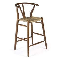 Cadeira em mindi e vime 50 x 45 x 97