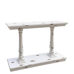 Colunas De Console Listradas Brancas 120 x 30 x 80