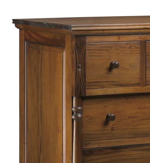 Cómoda de mogno com detalhes entalhados 105 x 55 x 110 - Image 4