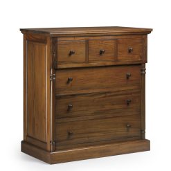 Cómoda de mogno com detalhes entalhados 105 x 55 x 110