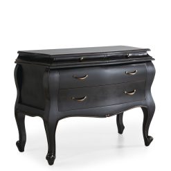 Cómoda de mogno cor preta 110 x 55 x 80