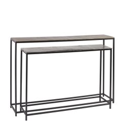 Consolas Antigas De Bronze E Prata S/2 120 x 25 x 80 / 100 x 25 x 70