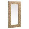 Espelho Verificado Com Corda De Rattan 80 x 150