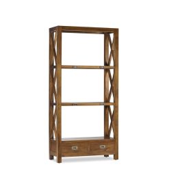 Estante em mindi com acessórios de bronze 80 x 35 x 165