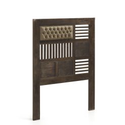 INDUSTRIAL - Cabeceira de madeira cor preta 100 x 4 x 135