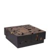 Mesa De Centro De Raiz De Teca 80 x 80 x 35