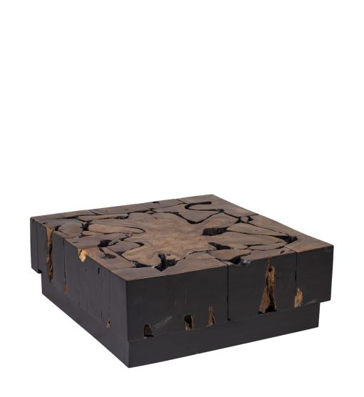 Mesa De Centro De Raiz De Teca 80 x 80 x 35