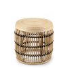 Mesa De Centro De Rattan De Dois Tons 46Ø x 45