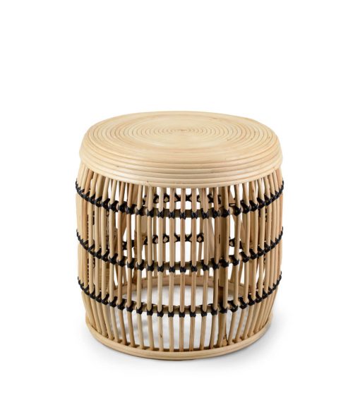 Mesa De Centro De Rattan De Dois Tons 46Ø x 45