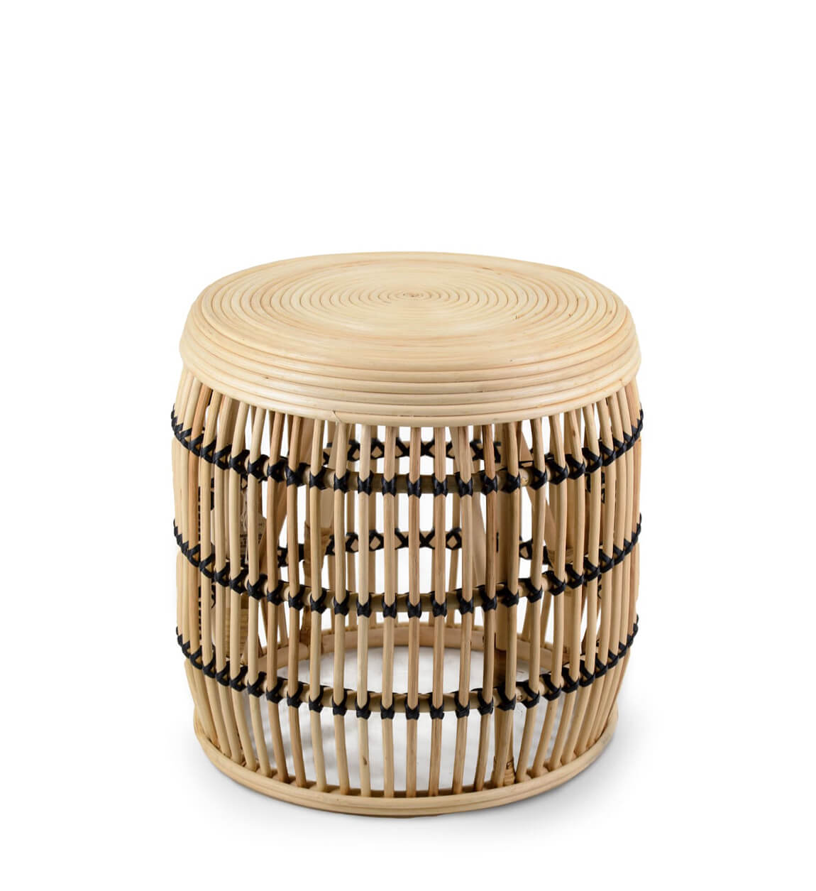 Mesa De Centro De Rattan De Dois Tons 46Ø x 45