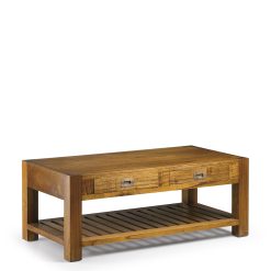 Mesa De Centro Estrela 2 Gavetas 1 Prateleira 120 x 60 x 40