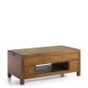 Mesa De Centro Flash 2 Gavetas 1 Furo Tampo Elevável 110 x 55 x 45 - 65