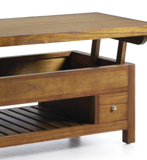Mesa de centro em mindi 110 x 55 x 45-65 - Image 5