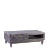 Mesa De Centro Sindiro 2 Gavetas 2 Furos 120 x 60 x 40
