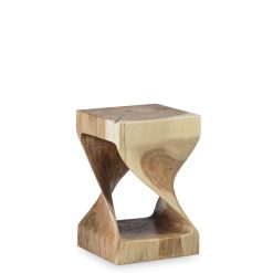 Mesa Lateral Quadrada Tronco Curvo 30 x 30 x 45