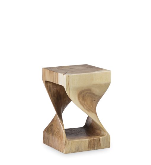 Mesa Lateral Quadrada Tronco Curvo 30 x 30 x 45