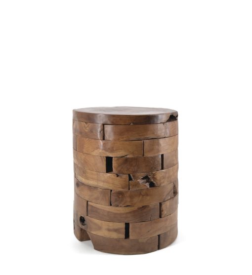 Mesa Teka Com Tronco Horizontal 35 x 35 x 45