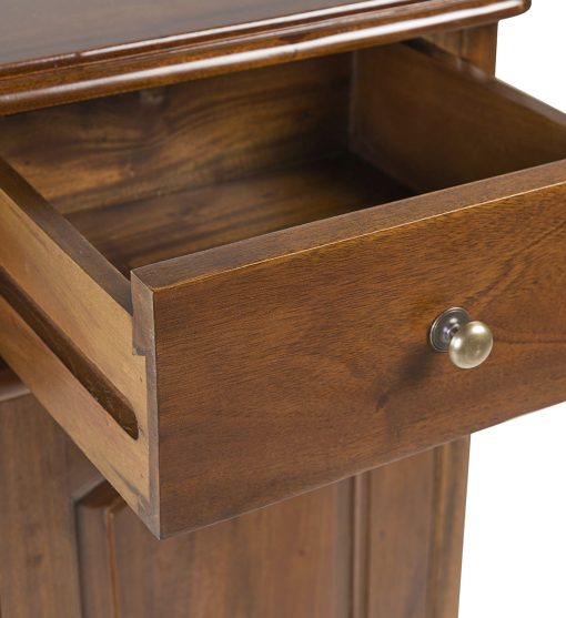 Mesa auxiliar de mogno com acessórios de bronze 40 x 40 x 65 - Image 2
