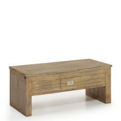 Mesa de centro em mindi 110 x 55 x 45-65