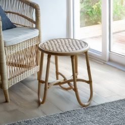 Mesa de centro em ratã 40 x 40 x 45