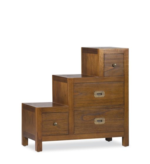 Mesinha de cabeceira em mindi escada direita 70 x 35 x 70