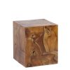 Pedestal Baixo De Peças De Madeira 40 x 40 x 50