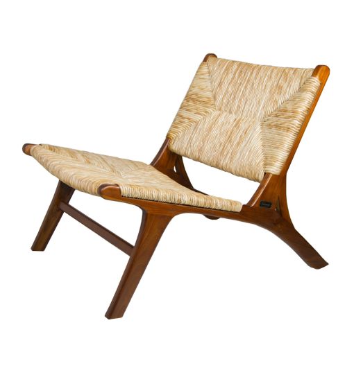 RATTAN - Poltrona de teca e pandã 60 x 83 x 75 - Image 2
