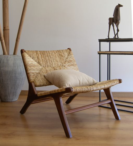 RATTAN - Poltrona de teca e pandã 60 x 83 x 75 - Image 5
