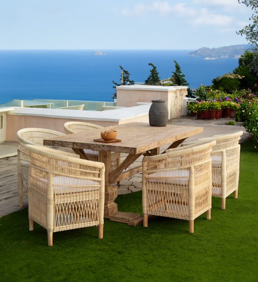 RATTAN - Poltrona de vime com almofada 68 x 62 x 84 - Image 4