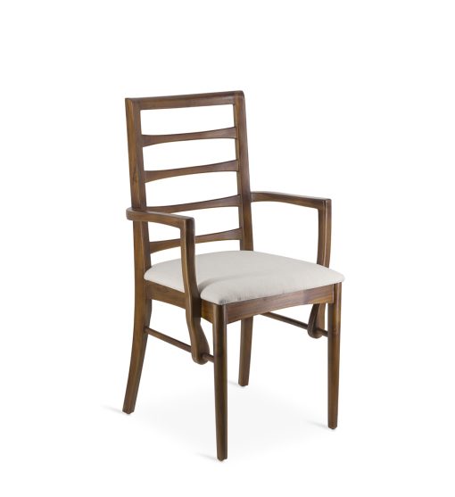 Poltrona de teca e poliéster 53 x 47 x 95 - Image 3