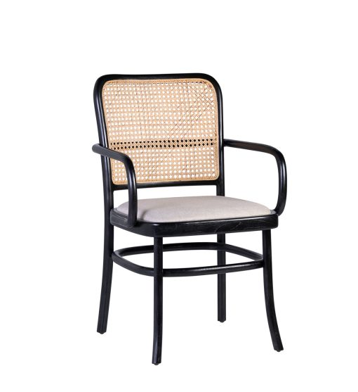 Poltrona Estofada Teka Preta 56 x 59 x 87
