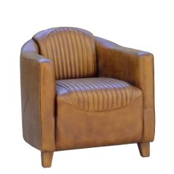 Poltrona de couro 70 x 75 x 75