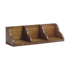 Prateleira de parede em mindi com 3 compartimentos 70 x 20 x 20