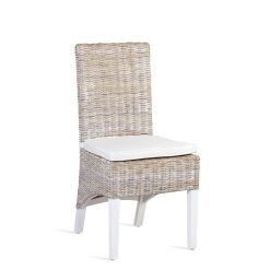 RATTAN - Cadeira em mindi e vime 47 x 57 x 97