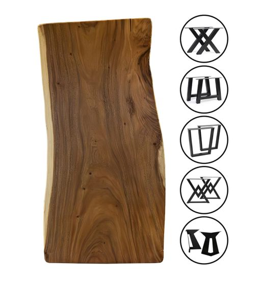 Tábua de Madeira Maciça Mesa De Jantar 200 x 97 x 8