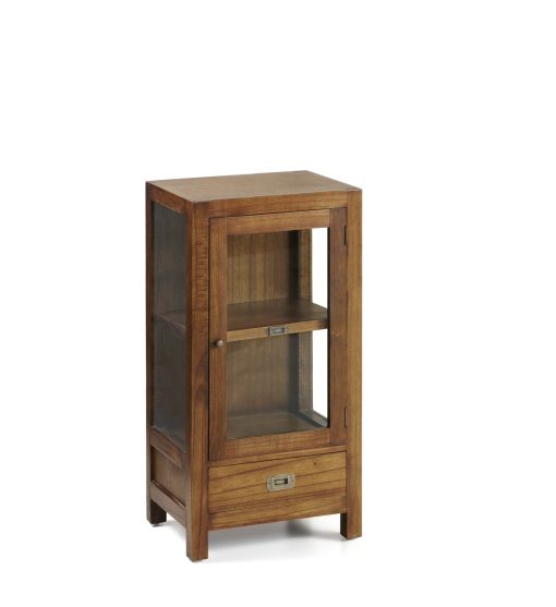 Vitrina auxiliar em mindi 50 x 30 x 100