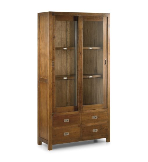 Vitrina em mindi com portas de correr 100 x 40 x 190
