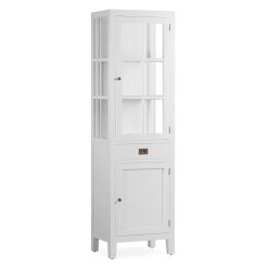 Vitrina estreita em mindi 55 x 40 x 190