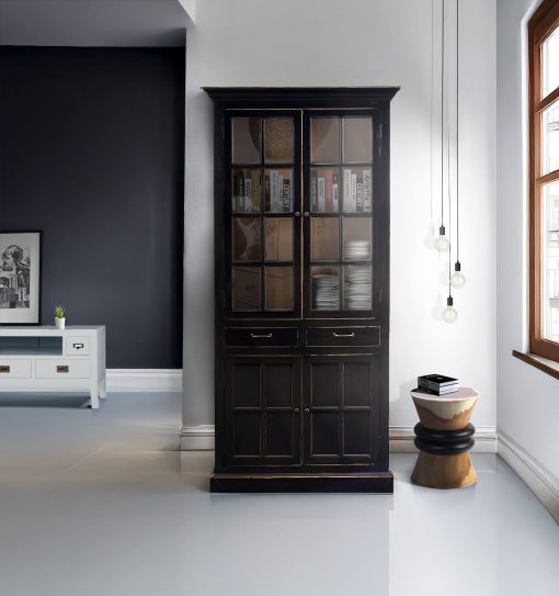 Vitrine em madeira de pinho 100 x 45 x 205
