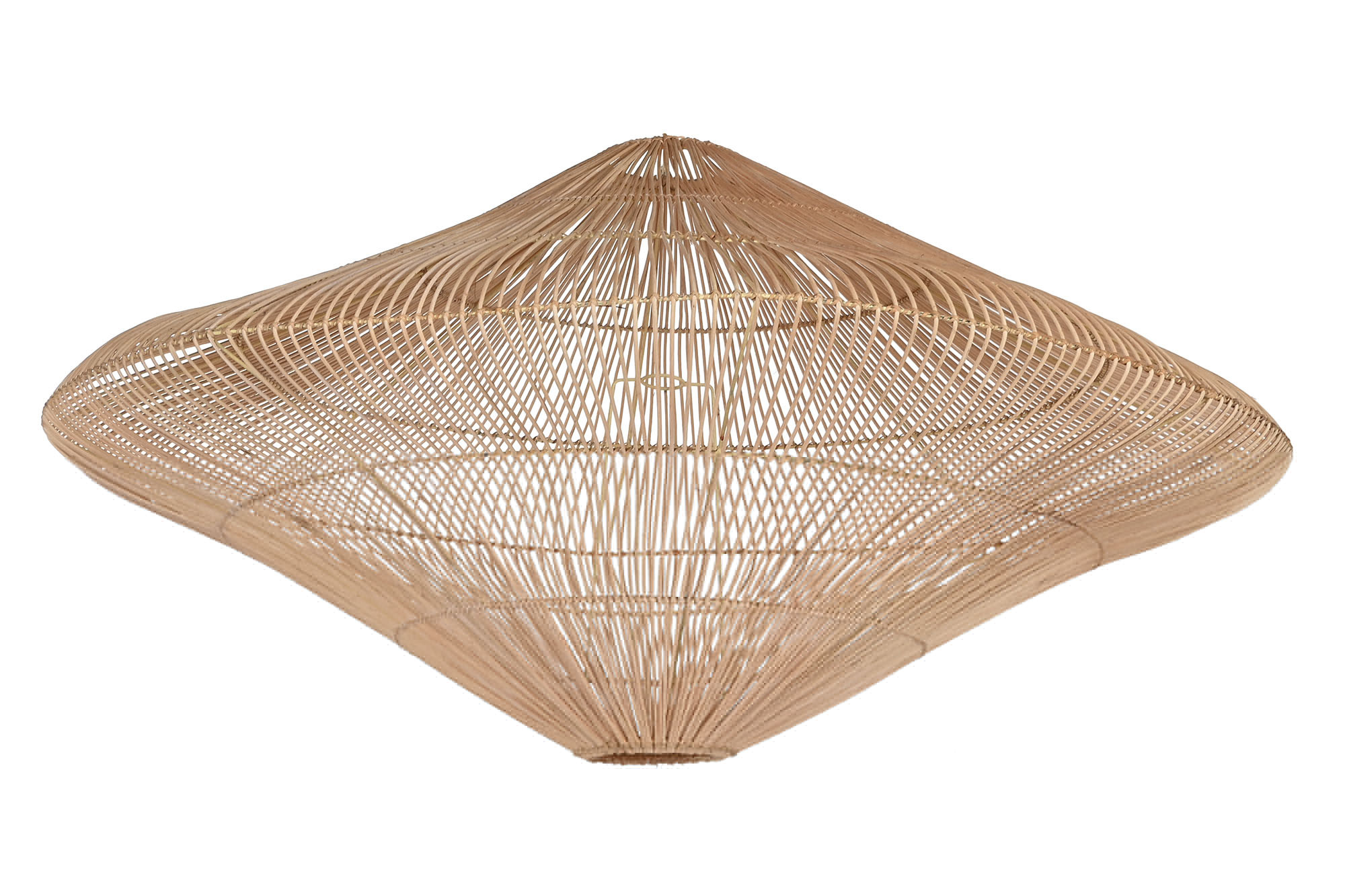 Abajur Bambu 120X120X60 Hecho A Mano Natural